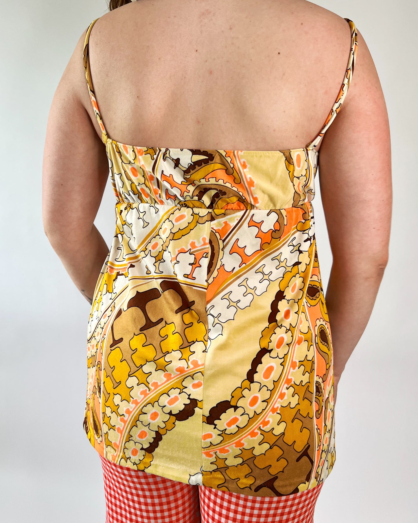 60's Psych Babydoll Swim Top