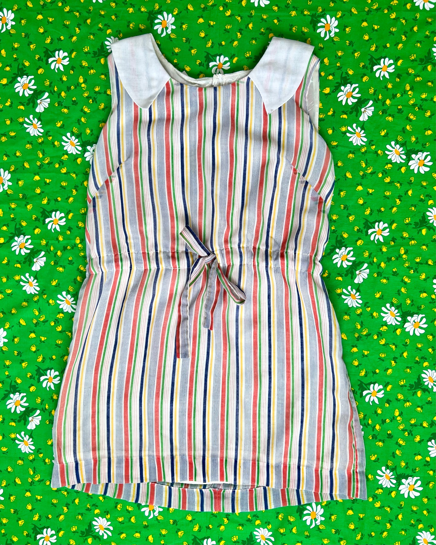 60's Striped Collared Mini Dress