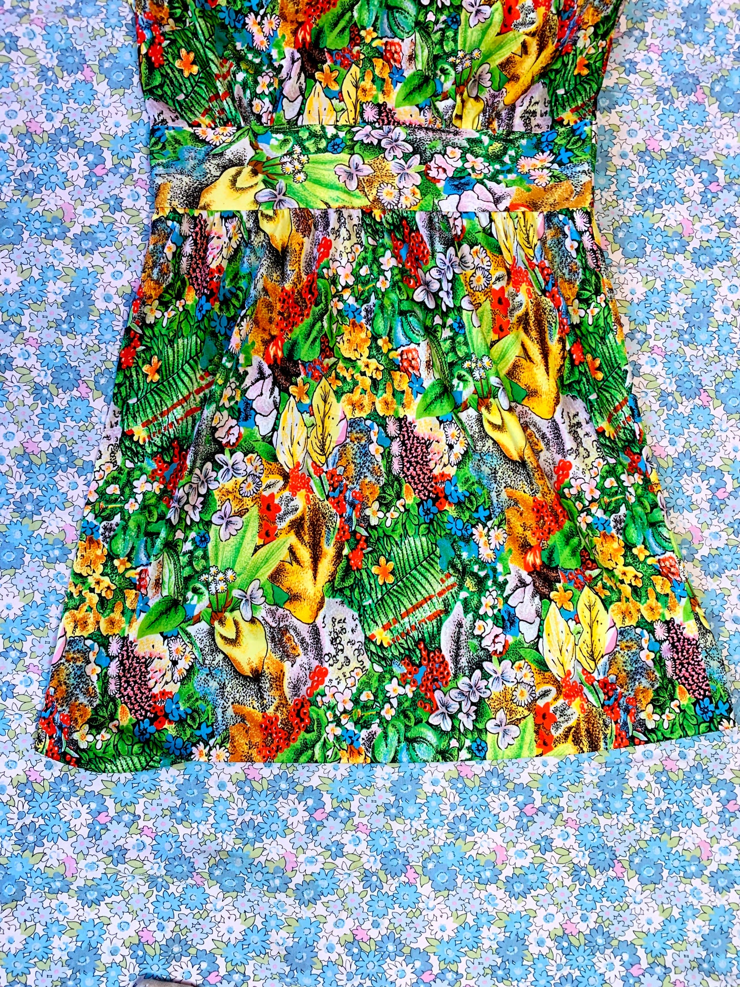 Tropical Jungle 1970's Dress