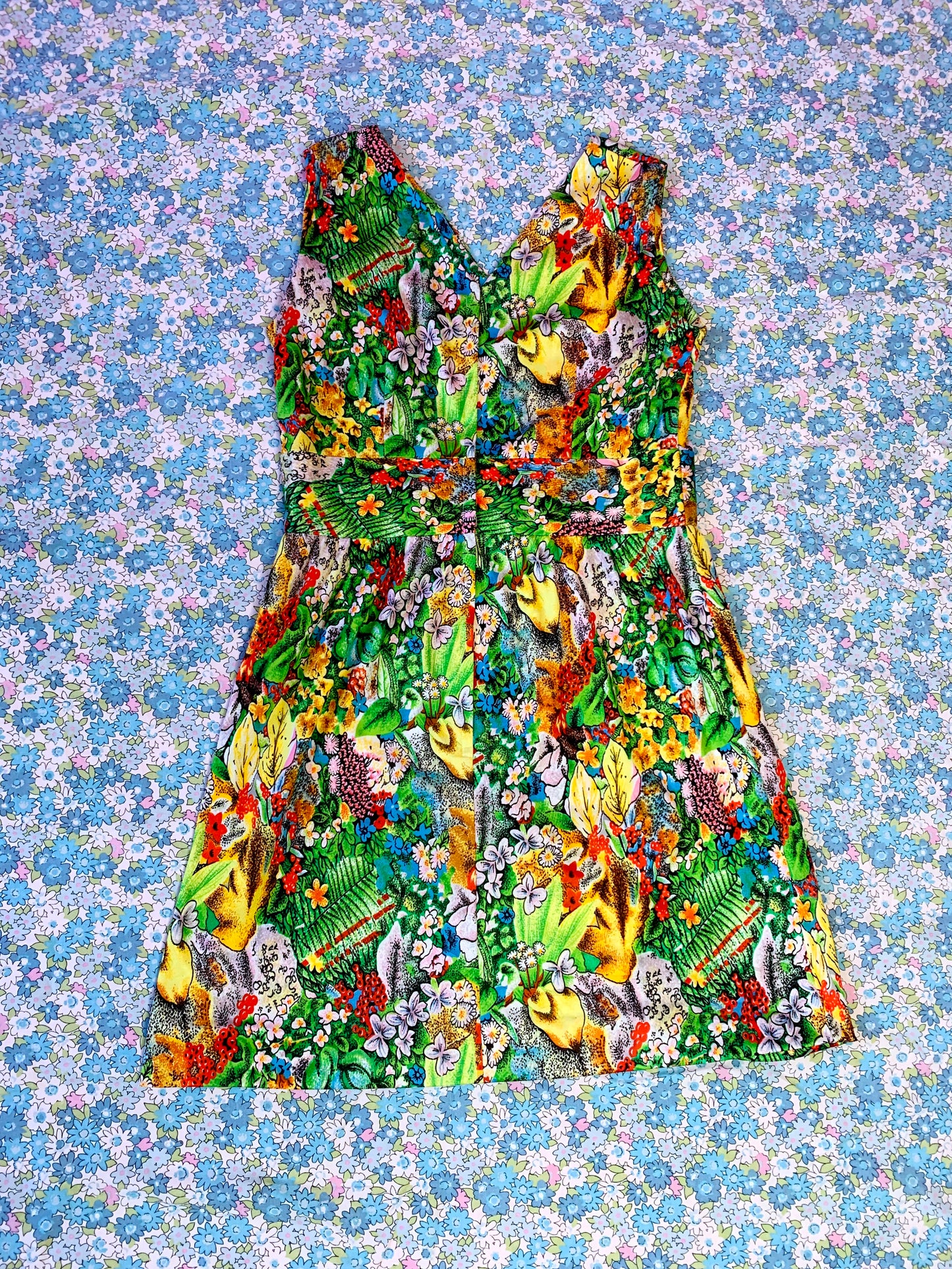 Tropical Jungle 1970's Dress