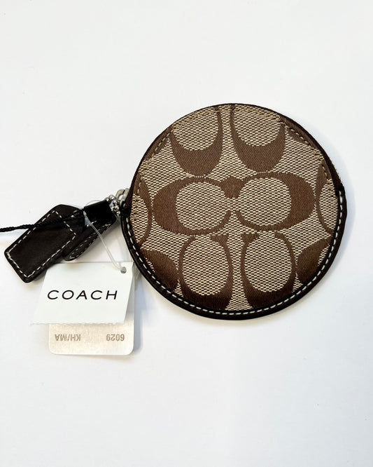 90’s Coach Monogram Circle Coin Purse